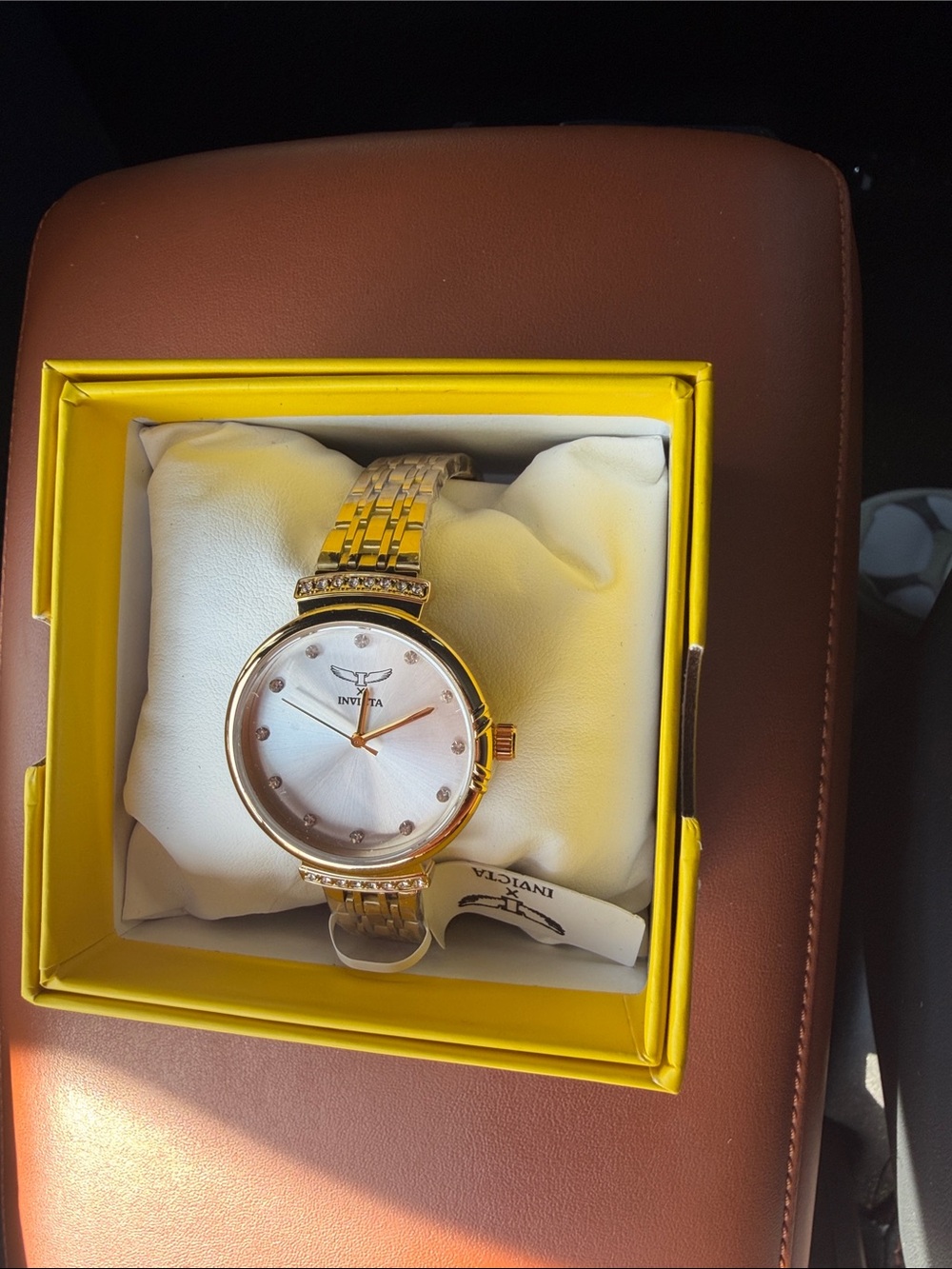 Invicta Gold-Tone Women's Watch with Mother-of-Pearl Dial